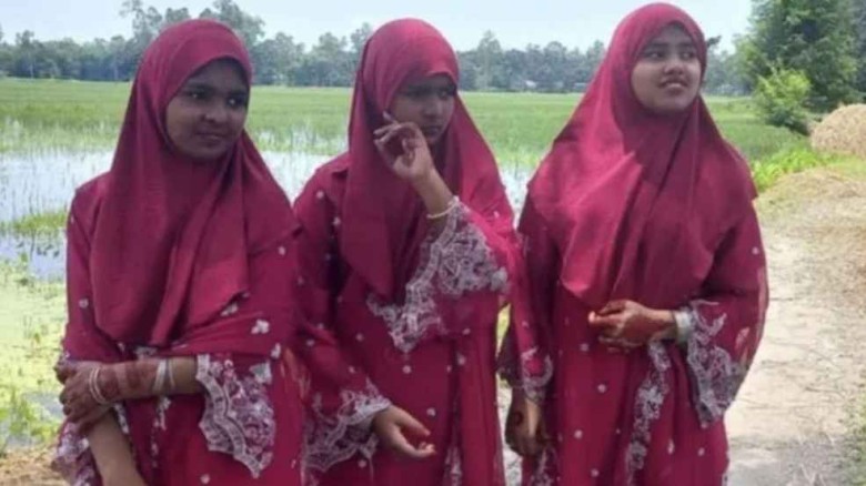 প্রাথমিক বৃত্তি পরীক্ষাতে ৩ জমজ বোনের চমক
