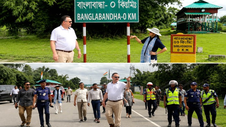 পঞ্চগড়ের বাংলাবান্ধা জিরো পয়েন্ট পরিদর্শনে মার্কিন রাষ্ট্রদূত ব্রেন্ট টি. ক্রিস্টেনসেন