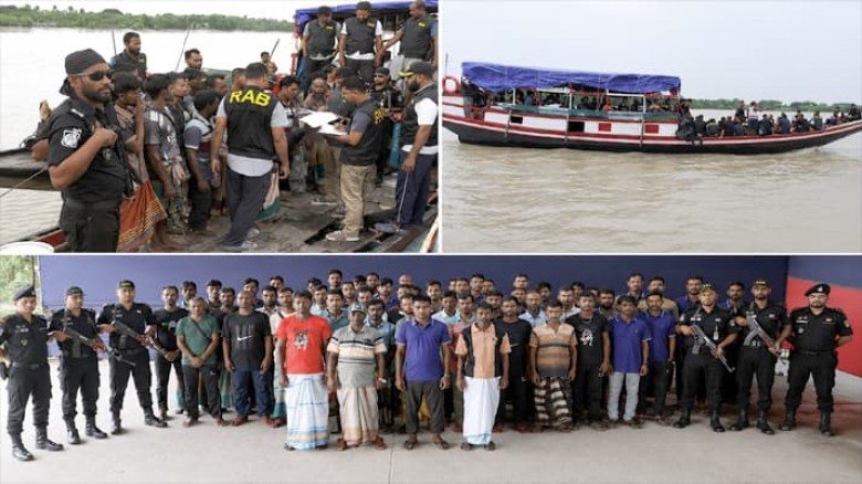 সুন্দরবনে আত্মসমর্পণ করা ৪ বাহিনীর ৫২ জলদস্যু বাগেরহাট আদালতে সোপর্দ - RangpurTV24